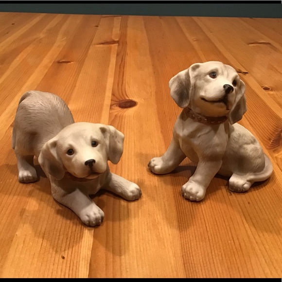 VINTAGE HOMCO GOLDEN LABRADOR PUPPY FIGURINES - Picture 4 of 11